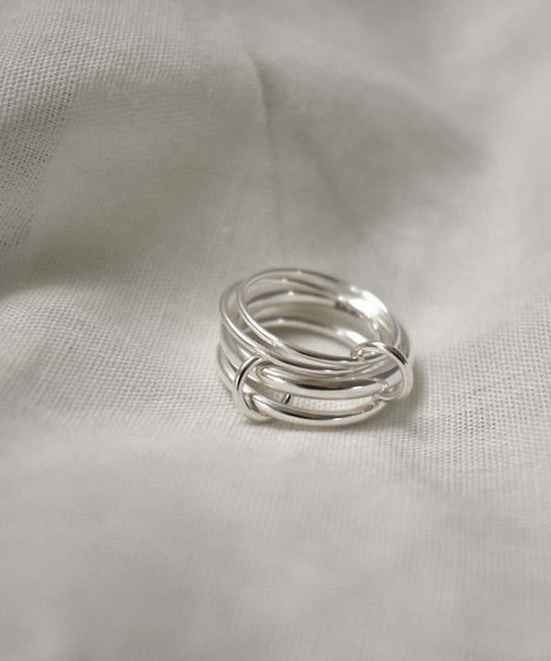 mb-ring2-02083 SV925 4連コネクテッドリング シルバー925 | L a mb-ring2-02083 SV925 4連コネクテッドリング シルバー925 | L a