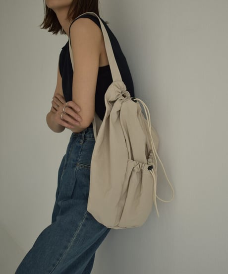 mb-bag2-02627　撥水 ナイロン ボンサックバッグ　グレージュ　モカ　ブラック