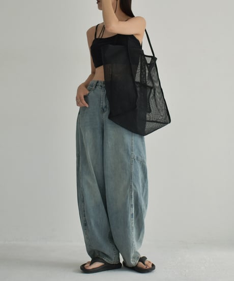 nh-bag2-02492　ビッグ シアーバッグ　モカベージュ　ブラック