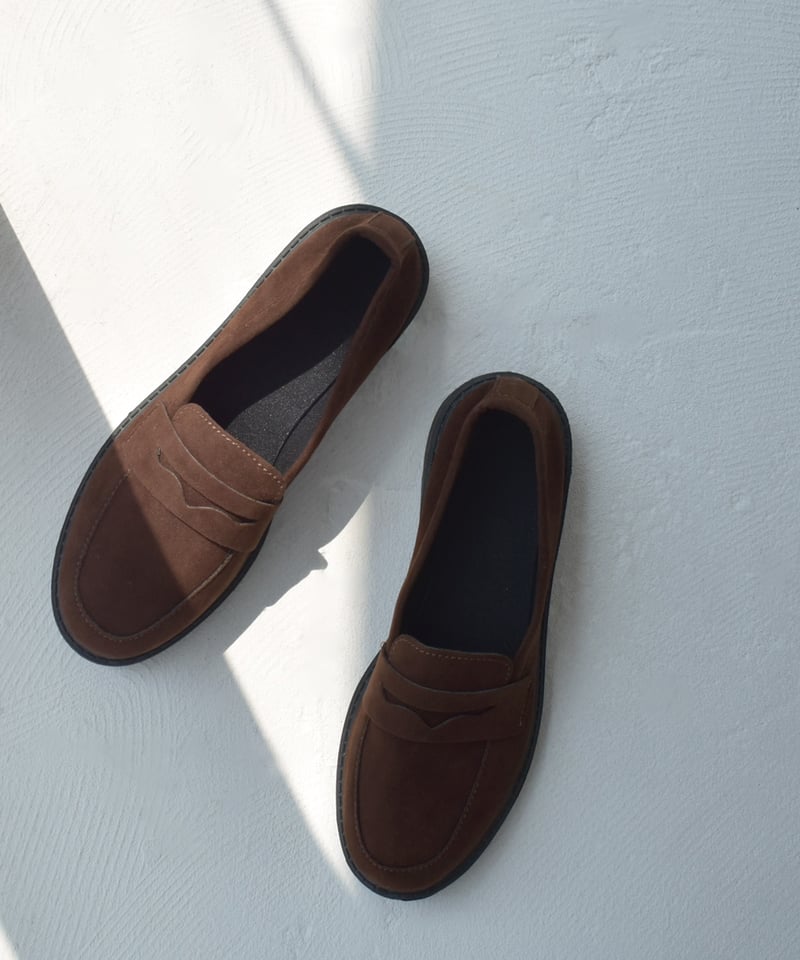 shoes-02174 スエードローファー ブラウン | L a v i s h G a t e