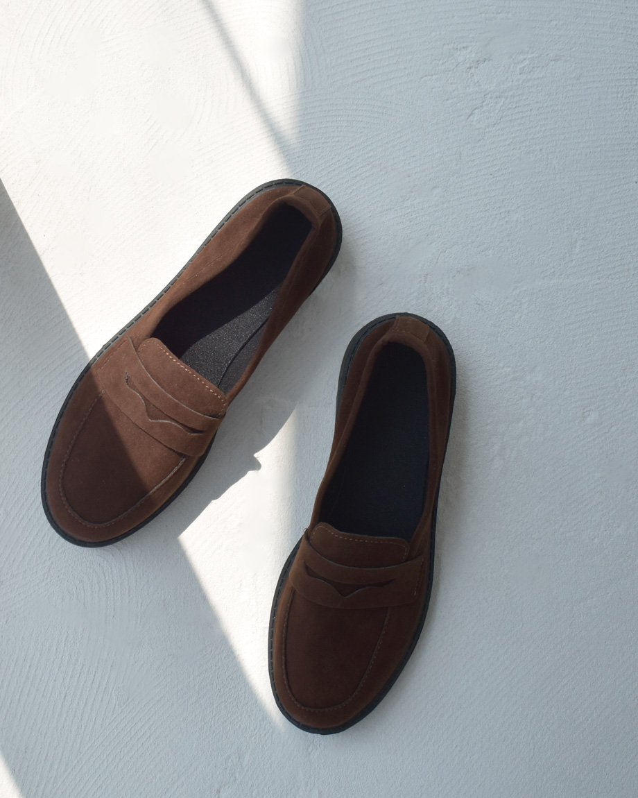 shoes-02174 スエードローファー ブラウン | L a v i s h G a t e