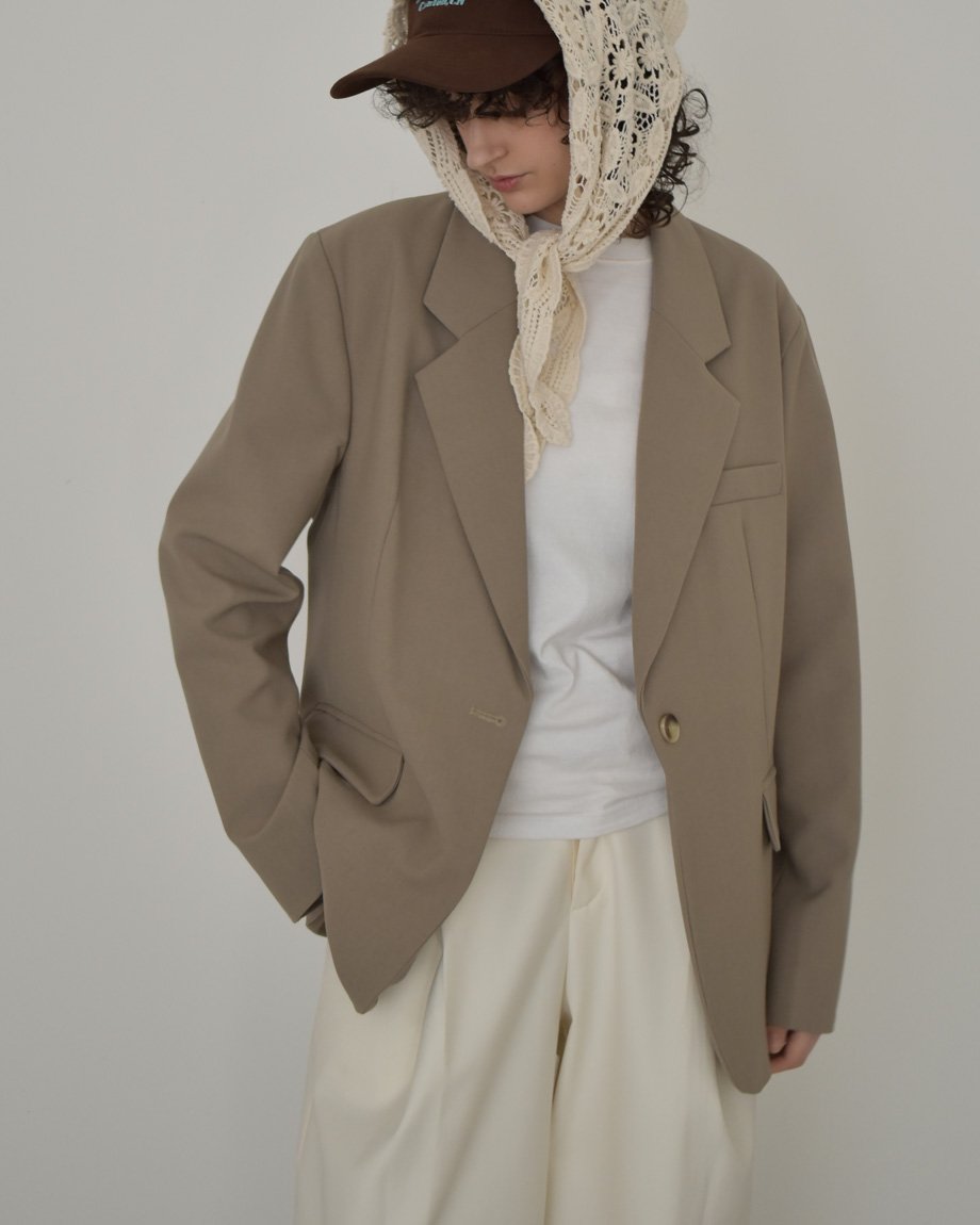 jacket-02028 オーバーサイズ テーラード ジャケット ベージュ | L a v