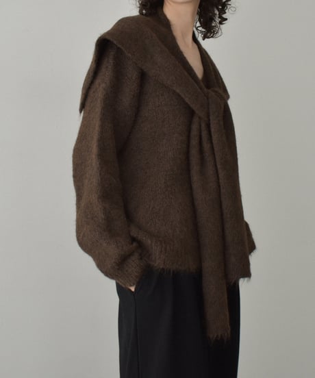 knit-02359　ショルダーニット セット　ベージュ　ライトグレー　ブラウン
