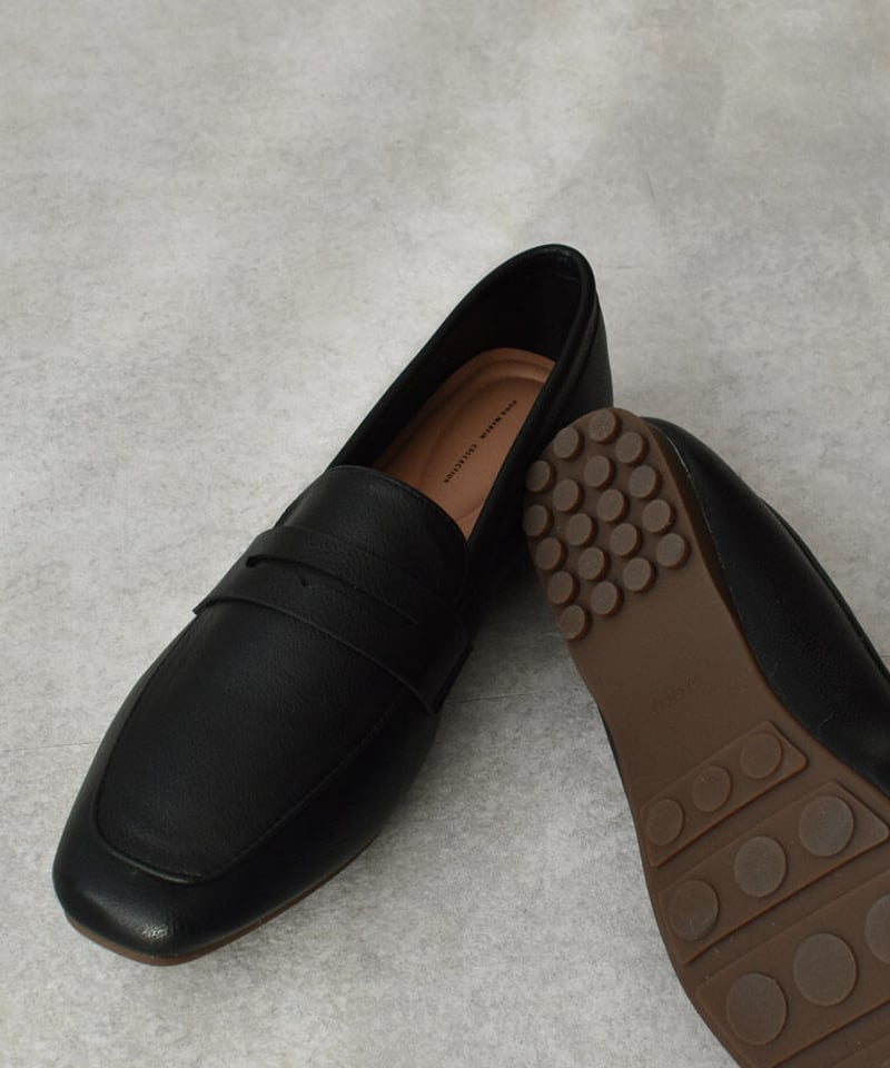 shoes-02146 クッション仕様 ローファー エクリュ ブラック | L shoes-02146 クッション仕様 ローファー エクリュ ブラック | L