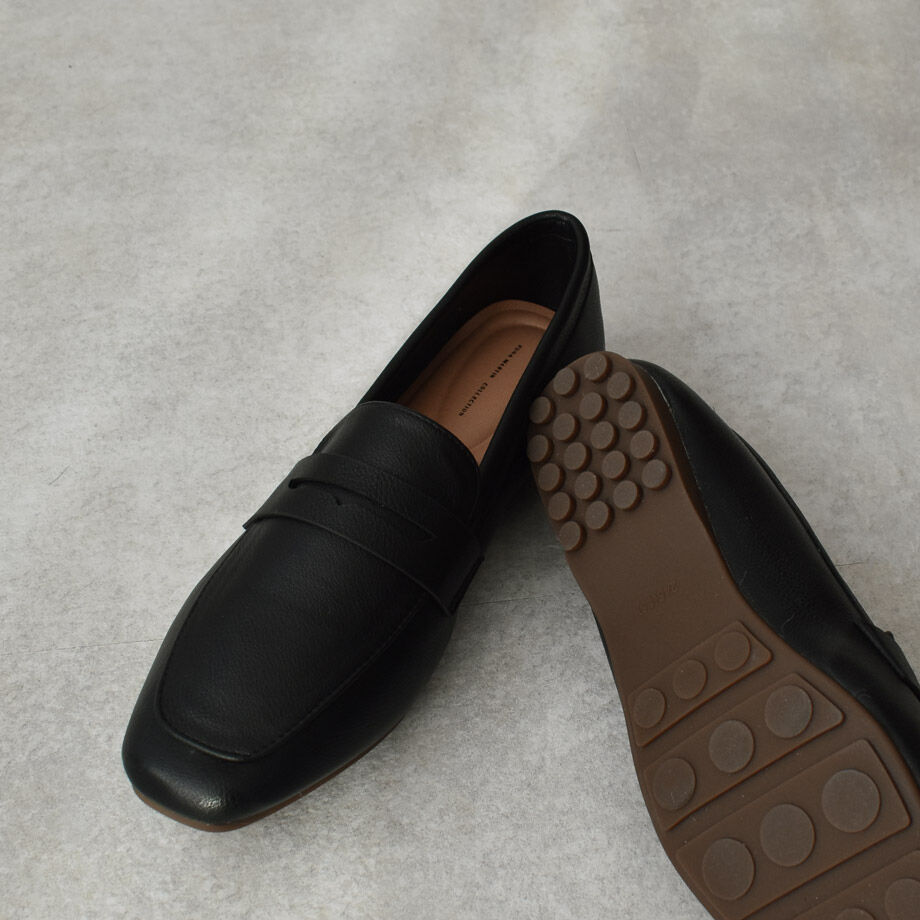 shoes-02146 クッション仕様 ローファー エクリュ ブラック | L shoes-02146 クッション仕様 ローファー エクリュ ブラック | L