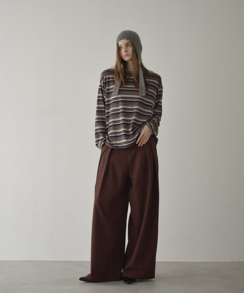 10月下旬入荷分 予約販売 tops-02572 マルチボーダー ニットプル