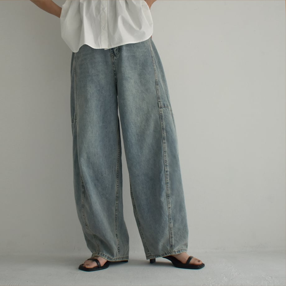 lavishgate ラビッシュゲート ステッチコクーンデニムパンツ M lavishgate ラビッシュゲート ステッチコクーンデニムパンツ M