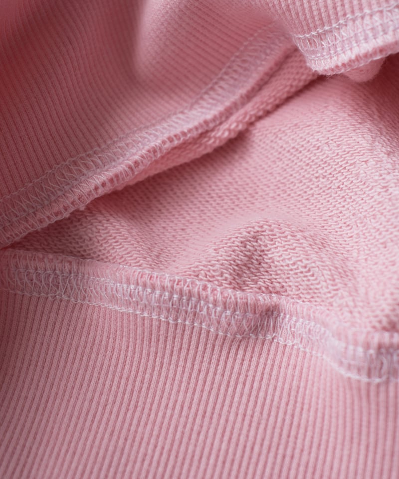 tops-02597 クロップド ワイド スウェット プルオーバー ピンク | L