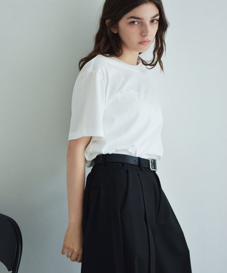 nh-tops-02611　バックステッチ Tシャツ　ホワイト　グレー　ブラック