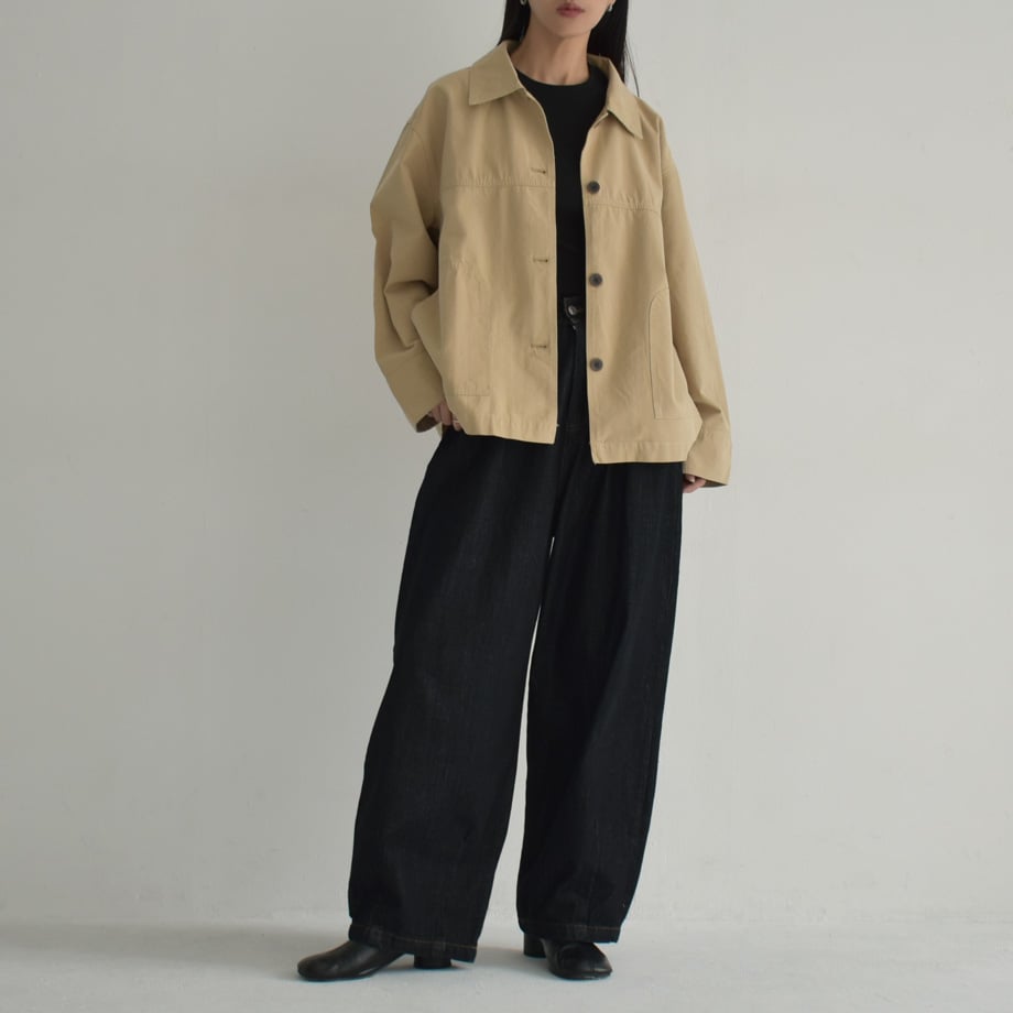 outer-02086 ステンカラー ショートコート ベージュ ブラック outer-02086 ステンカラー ショートコート ベージュ ブラック