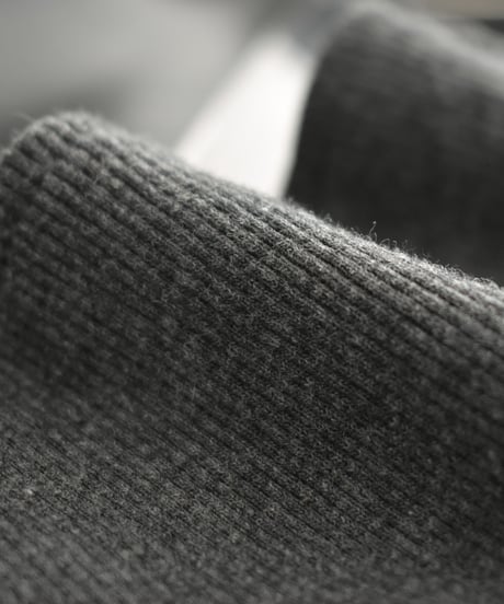 nh-knit-02267　ジップニット ビスチェ　チャコール