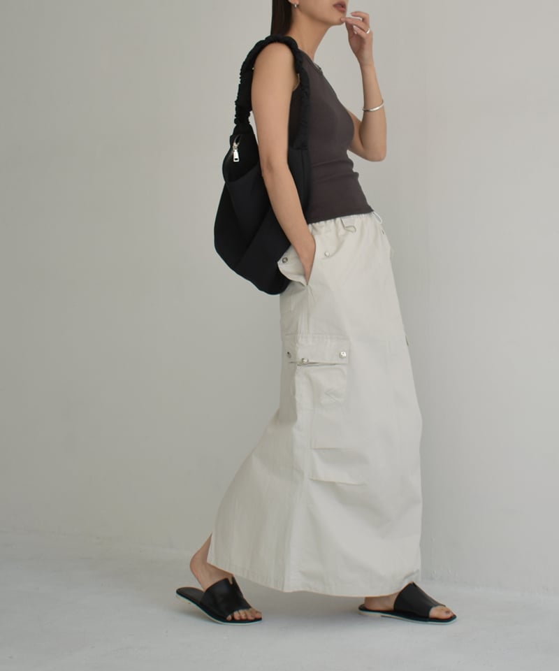 【00'】 goa ギミック パラシュート ジップ カーゴ マキシ スカート 00'】 goa ギミック パラシュート ジップ カーゴ マキシ スカート