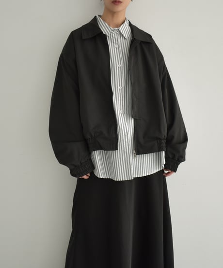 outer-02081　オーバーサイズブルゾン　ベージュ　ブラック