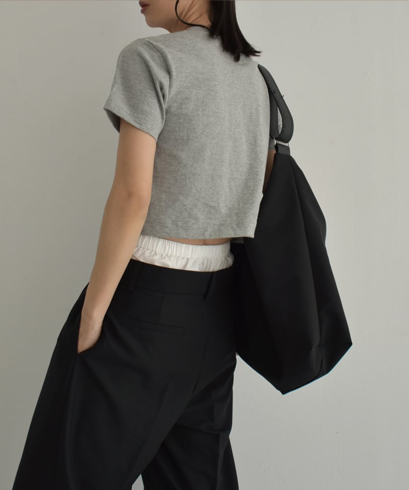 nh-tops-02462 6.2オンス クロップド コンパクト無地Tシャツ