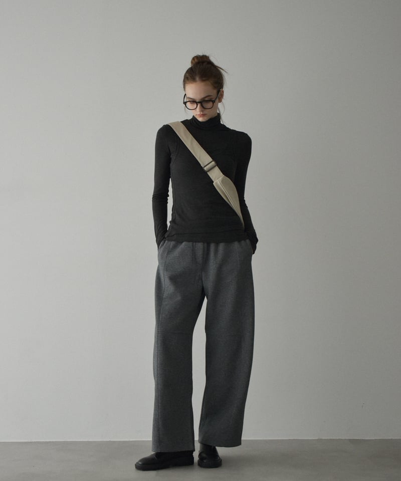 グレー 長袖 トップス レイヤード HUG.U トップス レディース インナー レース 長袖 レイヤード