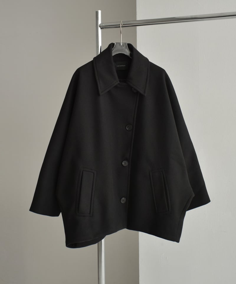 coat-02053 ドルマンスリーブ ミディ コート カーキ ブラック coat-02053 ドルマンスリーブ ミディ コート カーキ ブラック