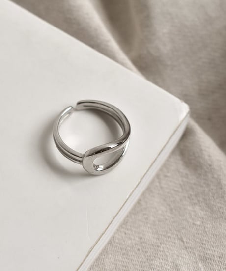 mb-ring2-02068　SV925　フープ＆ダブルラインリング　シルバー925