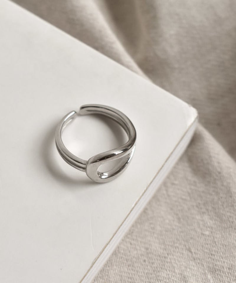 mb-ring2-02068 SV925 フープ＆ダブルラインリング シルバー925 | L