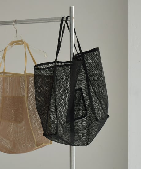 nh-bag2-02492　ビッグ シアーバッグ　モカベージュ　ブラック