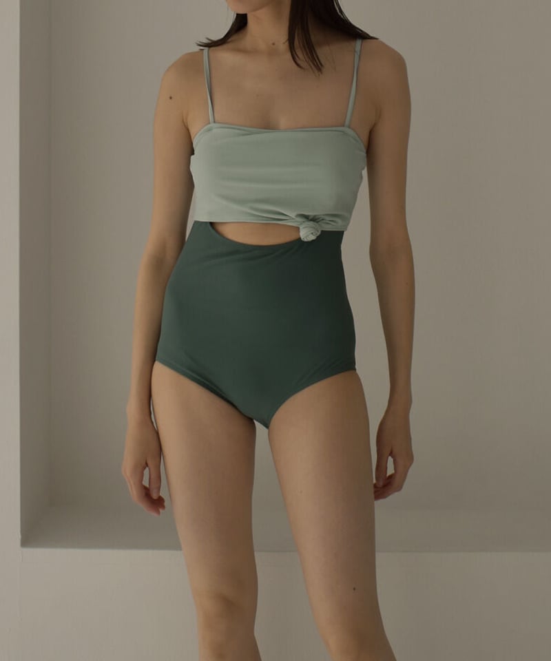 swim-02257 バイカラー カットアウト ワンピース 水着 | L swim-02257 バイカラー カットアウト ワンピース 水着 | L