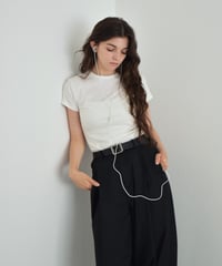 nh-tops-02607　コンパクト スリムフィット Tシャツ　ホワイト　ピンク　グレー　ネイビー　ブラック