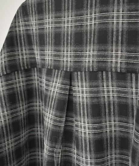 tops-02576　フランネル チェックシャツ　ブラウン　ブラック