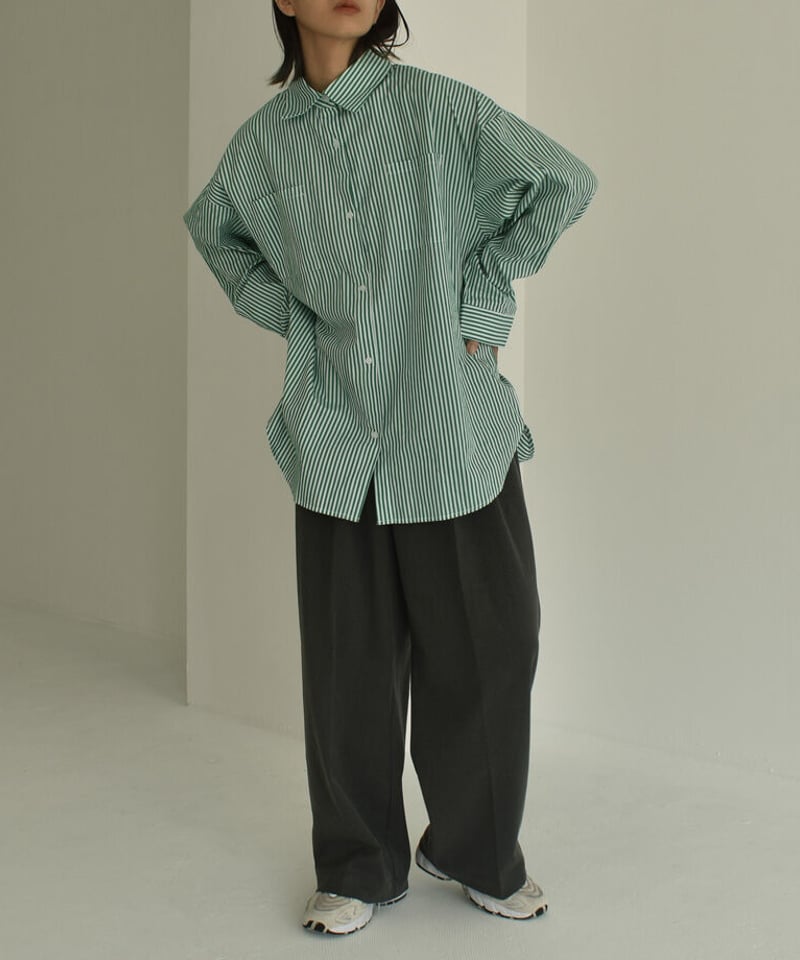 SHISHIKUIストライプ柄 BLT / GREEN トップス SHISHIKUIストライプ柄