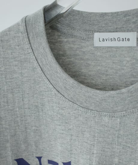 nh-tops-02614　 オーバーサイズ カラーロゴ Tシャツ　ホワイト　グレー　クリーム