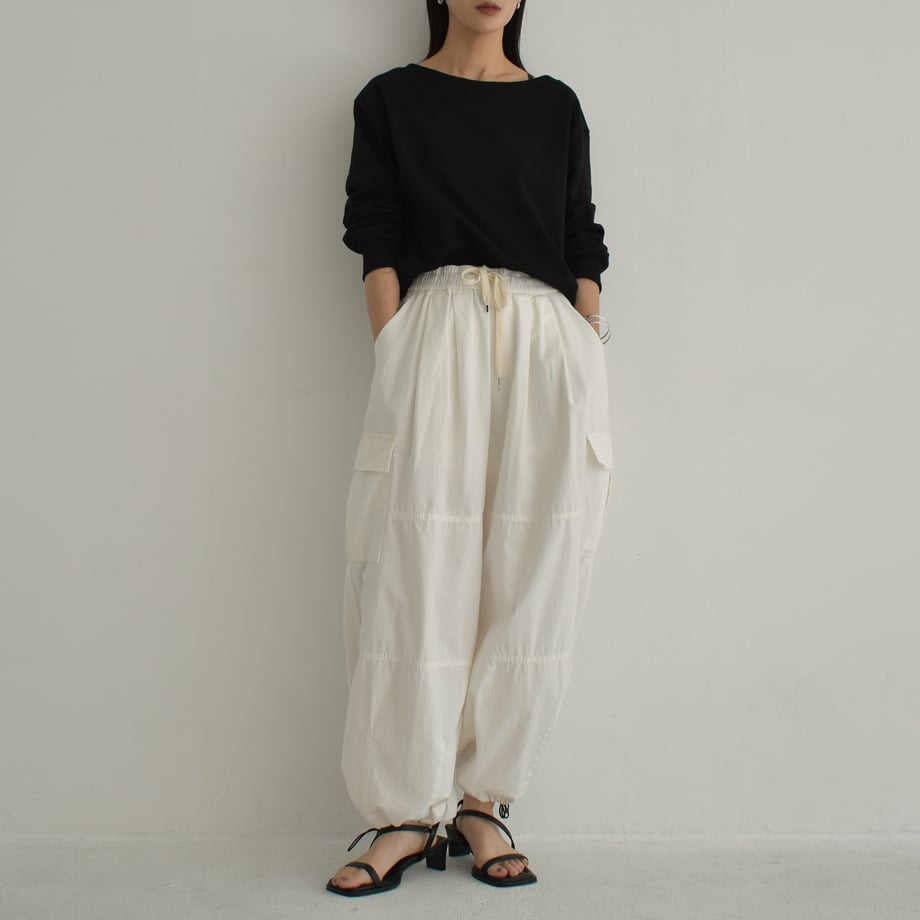 AECA WHITE エイカーホワイトカーゴ パラシュート パンツ