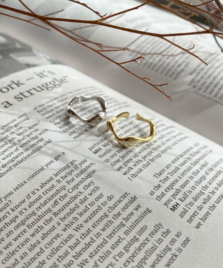 mb-earcuff-02012　SV925　ウェーブ イヤーカフ　シルバー925  ゴールド