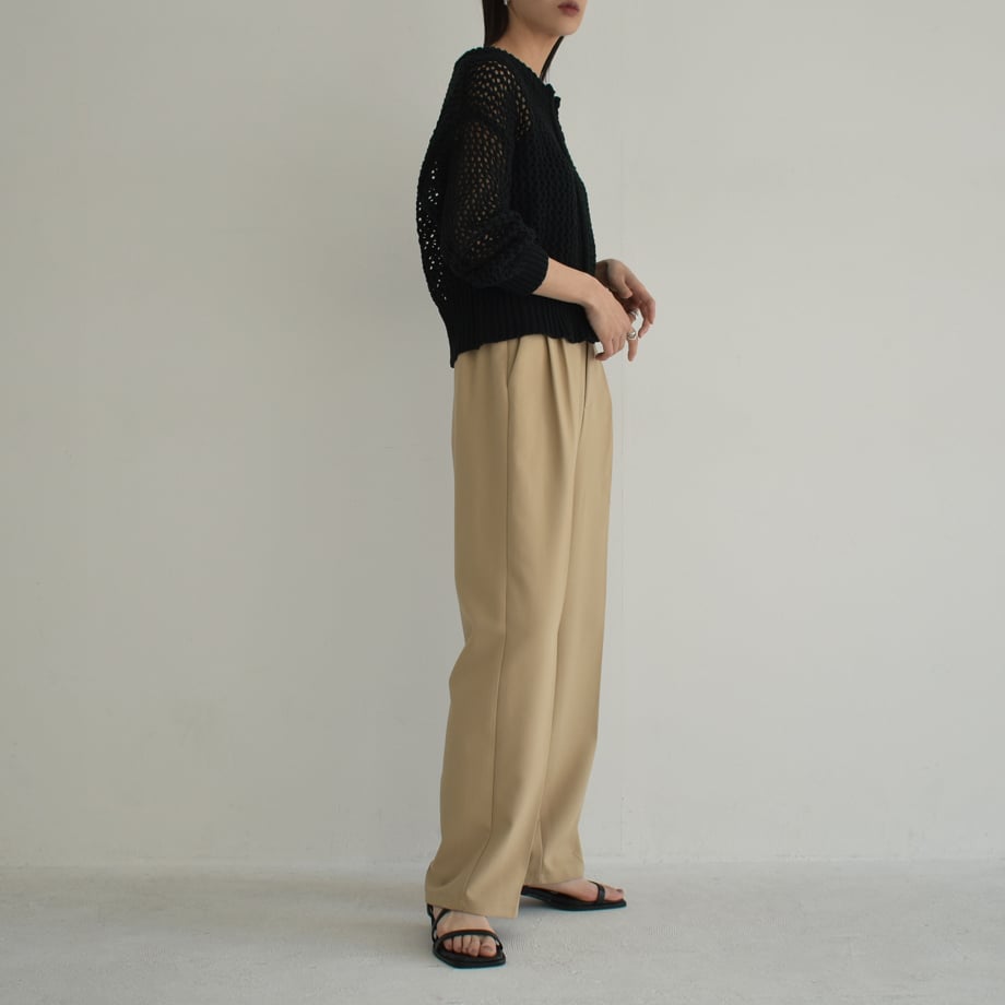 【美品】lavishgate タックストレートパンツ エクリュ Free bottoms-07015 タックストレートパンツ エクリュ ベージュ | L