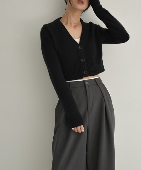 knit-02281　ショート カーディガン　グレー　ネイビー　ブラック