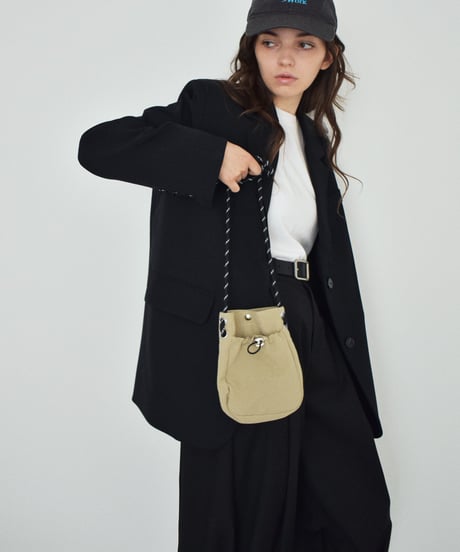 mb-bag2-02673　撥水 パラコード ミニ ポシェット　エクリュ　ベージュ　ブルー　ブラック