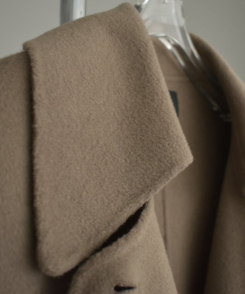 coat-02030 ウール トレンチコート リバー仕立て モカ | L coat-02030 ウール トレンチコート リバー仕立て モカ | L
