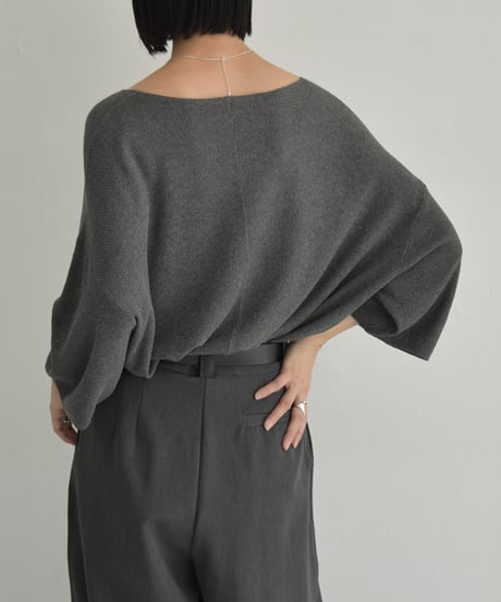 knit-02326　リネン混ハーフスリーブ メッシュニット　オフホワイト　エクリュ　グレー　ブラック