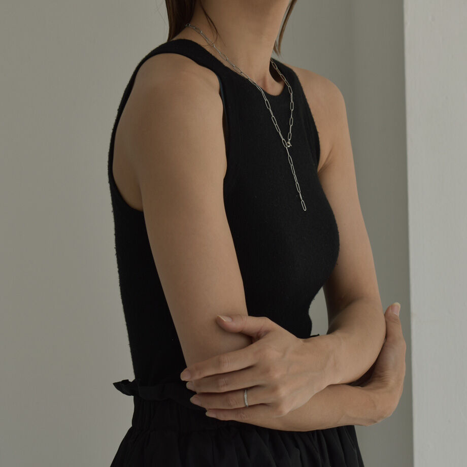 mb-necklace2-02070 ステンレス クリップチェーン ネックレス