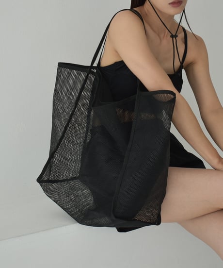 nh-bag2-02492　ビッグ シアーバッグ　モカベージュ　ブラック