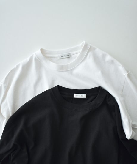 tops-02619U　8.1oz オーバーサイズ 無地 Tシャツ　ホワイト　ブラック