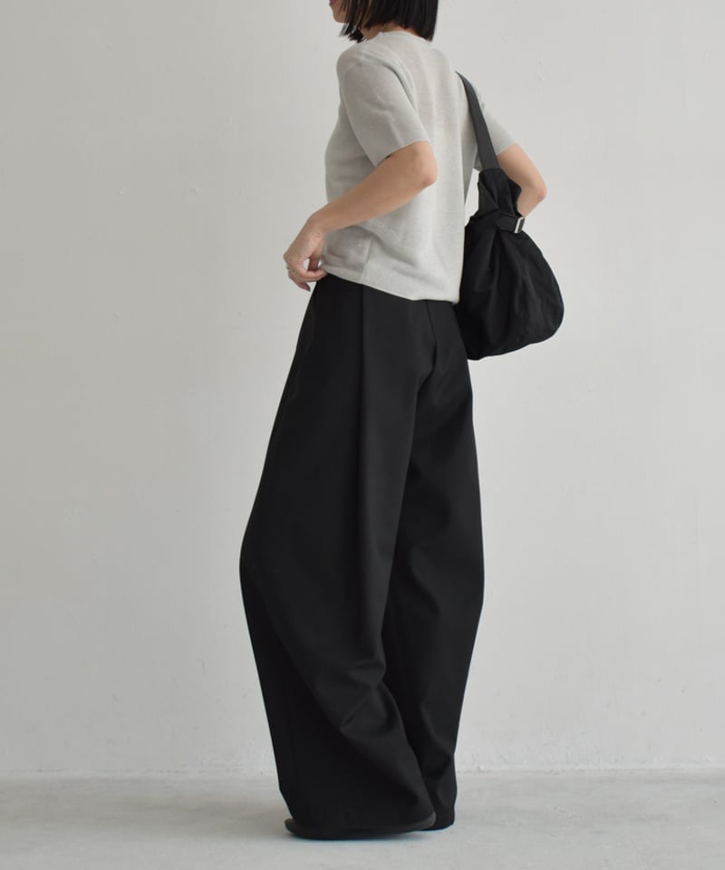 uni's room■コクーンボリュームワイドパンツ PT-SS24-26 bottoms-02266 タックコクーン ワイドパンツ エクリュ モカ
