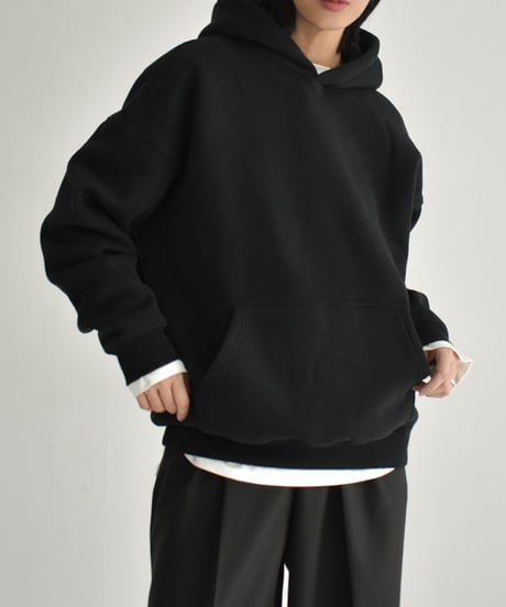 tops-02516　裏起毛 スウェット フーディ　ホワイト　グレー　ブラック