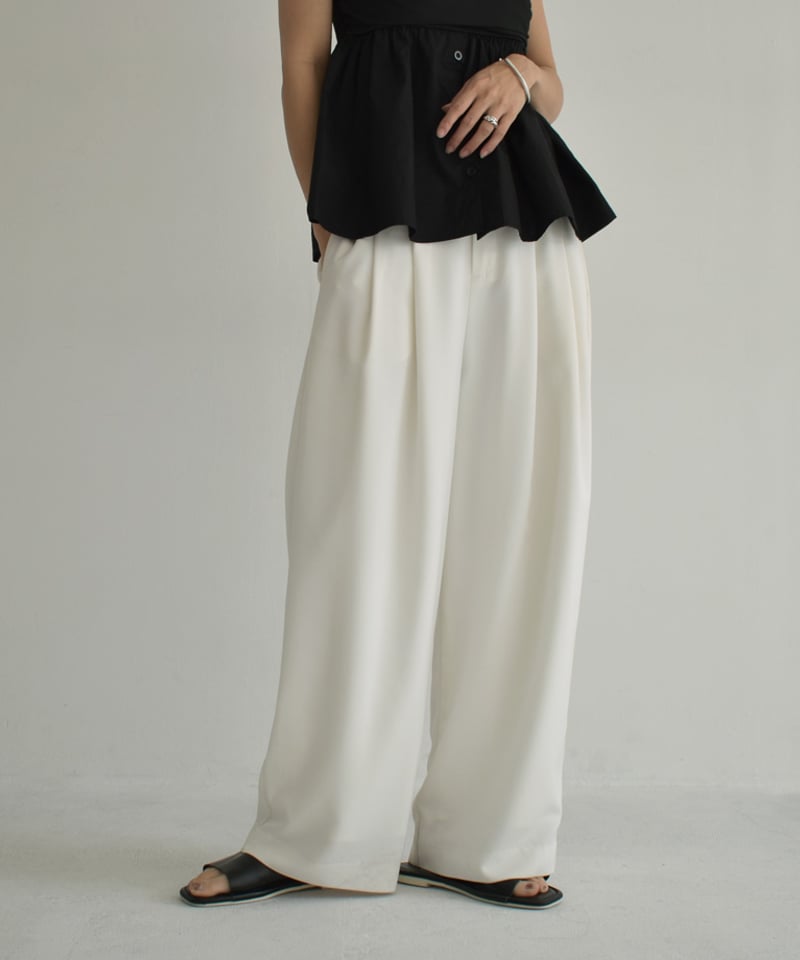 STUDIO ENUL】 bottoms-14001 2タックハイウエストパンツ STUDIO ENUL】 bottoms-14001 2タックハイウエストパンツ