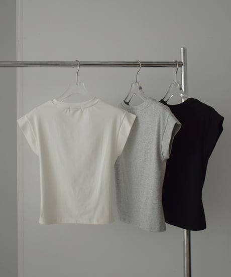 nh-tops-02500　ツイストデザインTシャツ　ホワイト　グレー　ブラック
