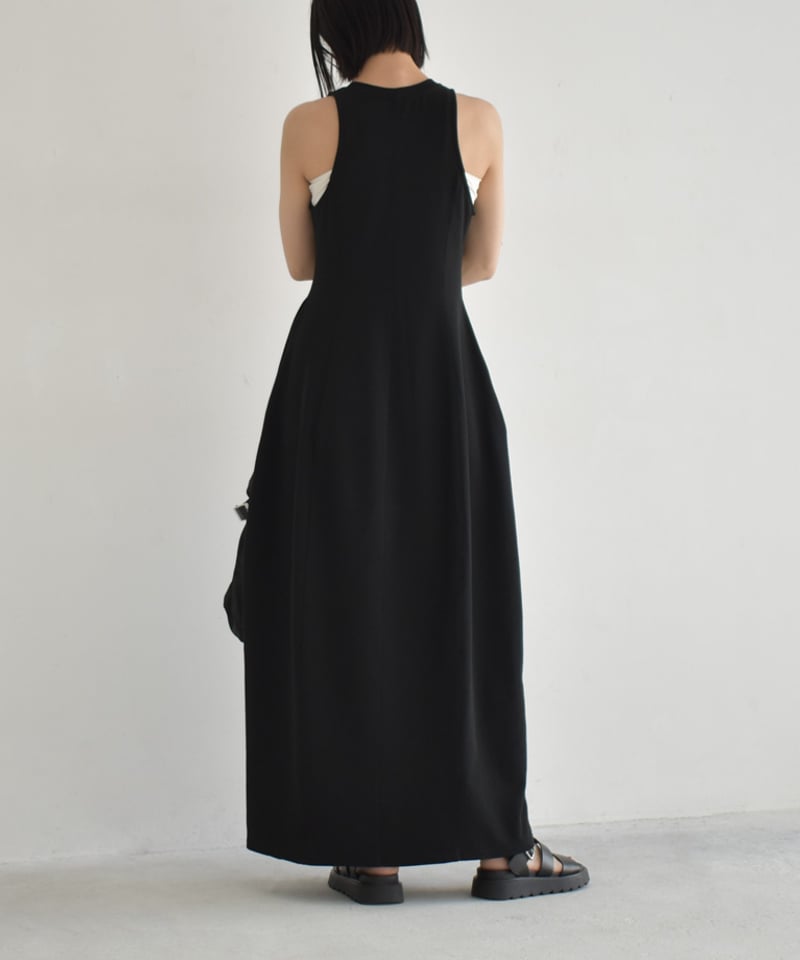 onepiece-02076 アメスリ コクーンワンピース エクリュ ブラック | L a