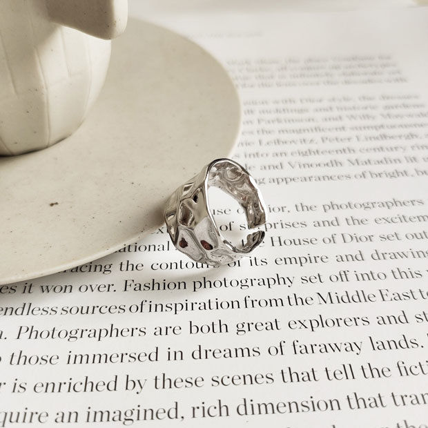 mb-ring2-02096 SV925 エンボスデザインボリューム リング シルバー925