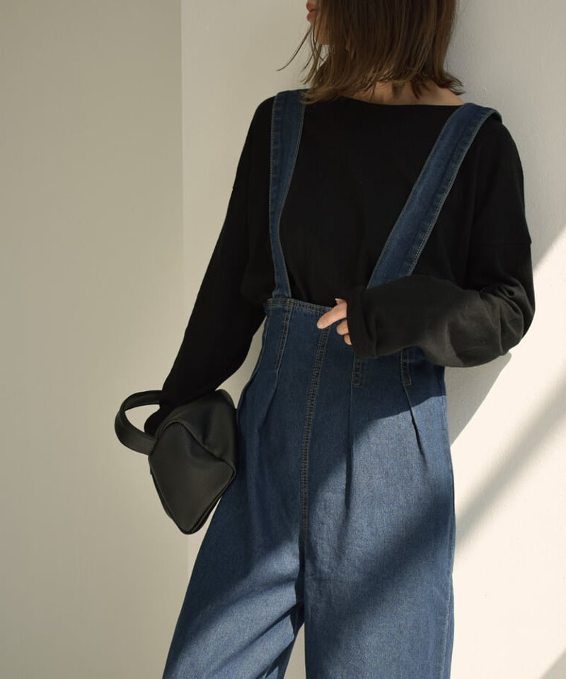 onepiece-02066 ハイウエスト サロペットデニム ブルー | L a v i s