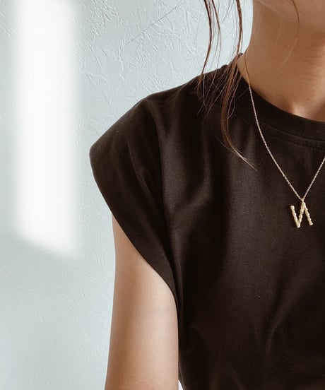 mb-necklace2-02035　Gold plating　SV925 イニシャルネックレス　シルバー925　BOX付き