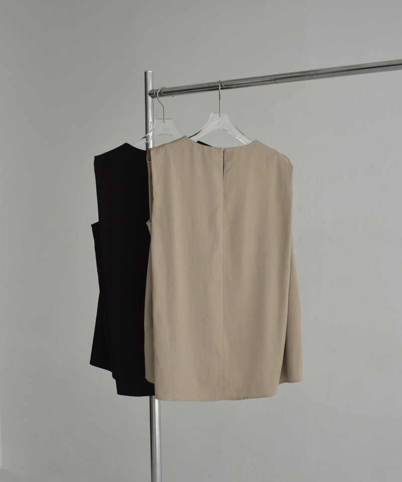 tops-12013 ショルダータック ノースリーブ トップス 《セットアップ