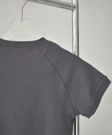 nh-tops-02489　ラグランスリーブ　Tシャツ　チャコール　ブラック