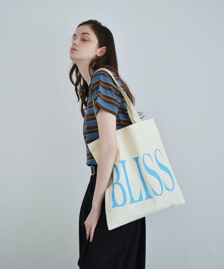 mb-bag2-02677　ビックロゴ カラー トートバッグ　エクリュ　イエロー　ブルー