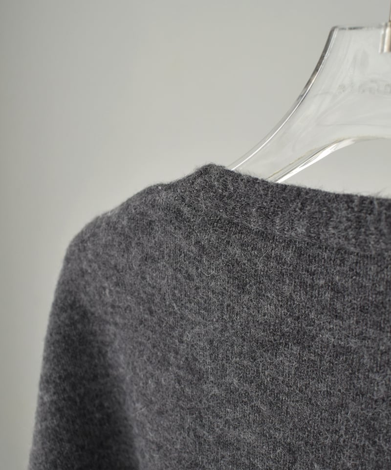 ZILLI 黒・グレー Vネック 長袖カットソー上質58 knit-02346 Vネック オーバーニット エクリュ グレー ブラック | L a v